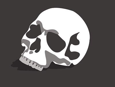 Skull illustration typography персонаж плакат