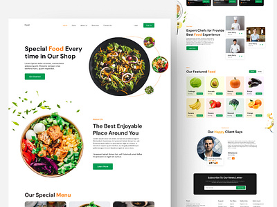 Food Landing Page Design