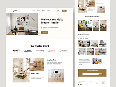 Interior Design Landing Page by Mukter Hossain on Dribbble