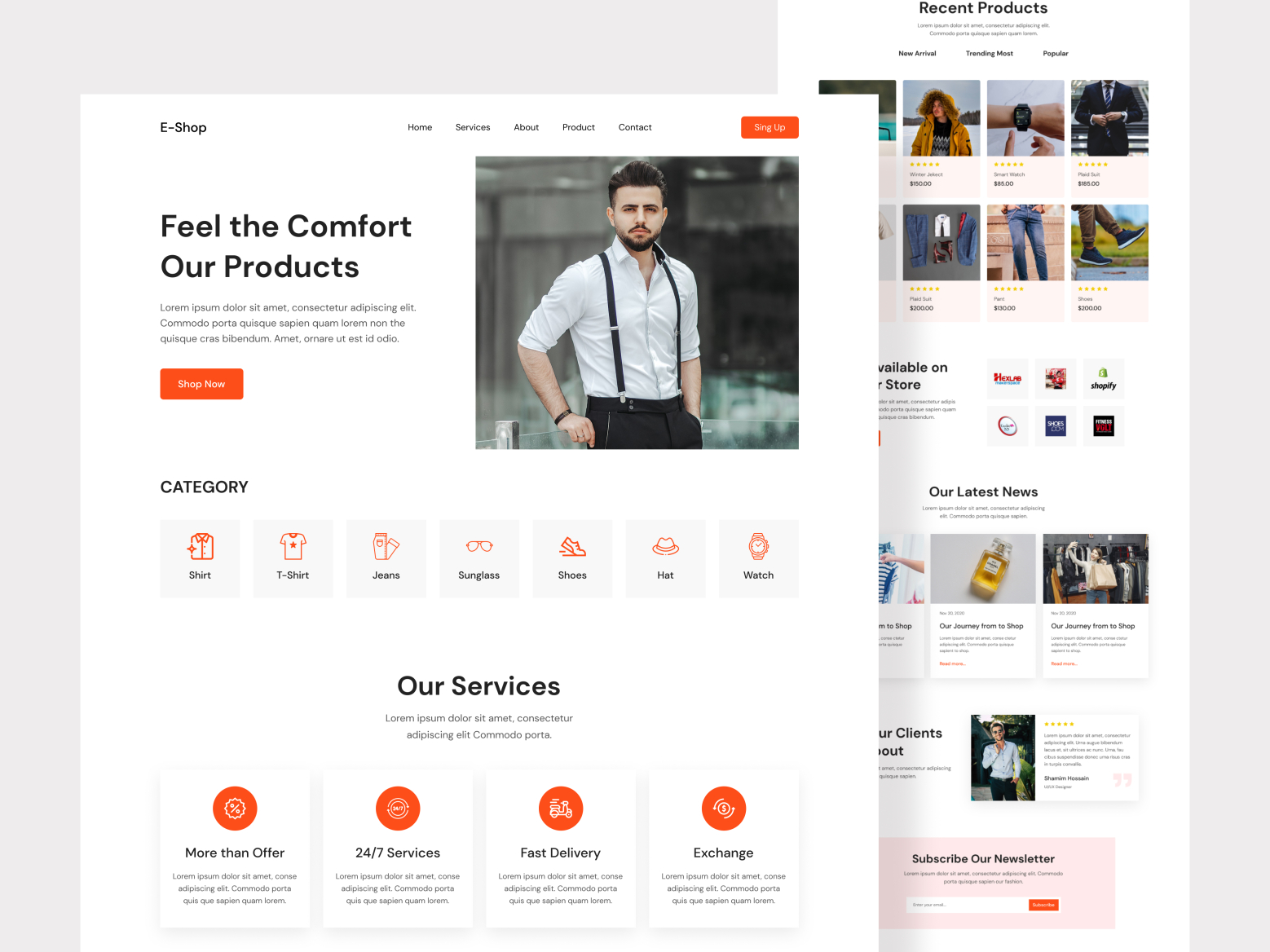 E-Commerce Landing Page Design by Mukter Hossain on Dribbble