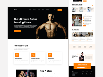 Fitness Web landing page design