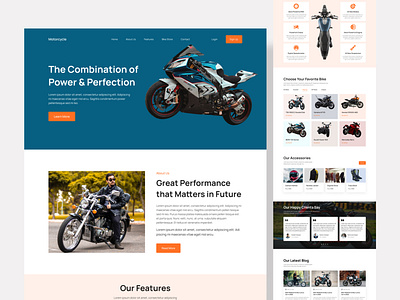 Motorcycle Landing Page Design