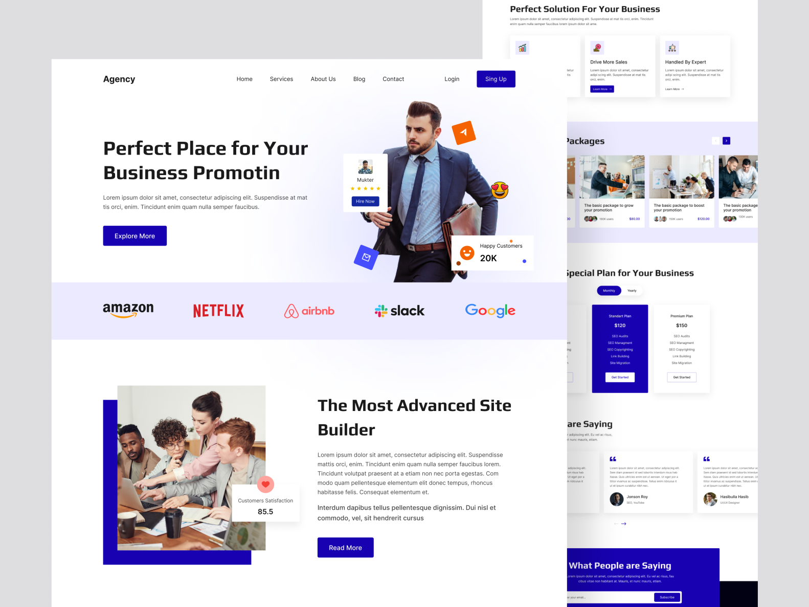 Digital Agency Landing Page Design By Mukter Hossain For Dude Shape On 