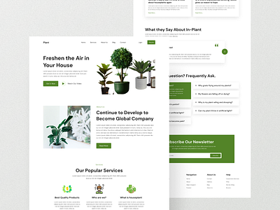 Plant Landing Page Design branding design designer landing page design plant landing page design ui ui experience ui expert uiux uiux designer user experience user interface web case study web design web experience web expert website design