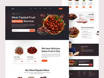 Dates Store (Ramadhan Theme) Landing Page Design