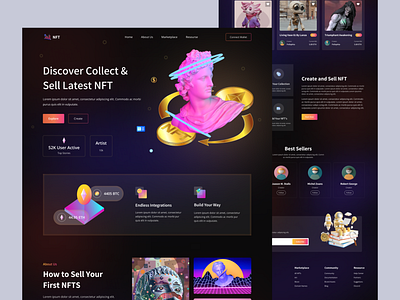 NFT Marketplace Website Design design designer nft marketplace ui ui designer ui experience ui expert uiux uiux design user experience user interface web case study web design web designer web experience web expert