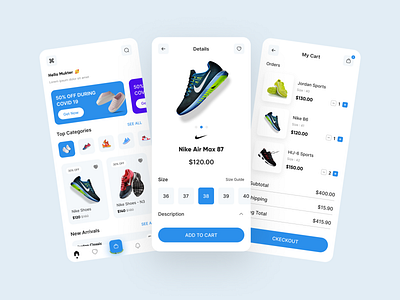Shoes E-commerce App by Mukter Hossain for Dude Shape on Dribbble