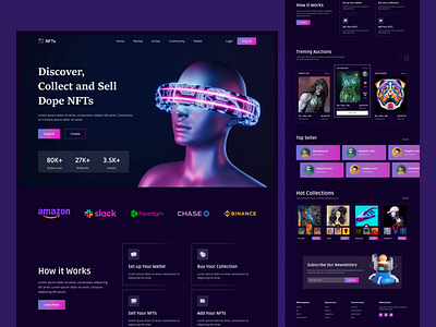 NFT Marketplace Website Design design designer figma expert marketplace design nft marketplace website design ui ui designer ui experience uiux user case study user interface ux web design web experience web expert