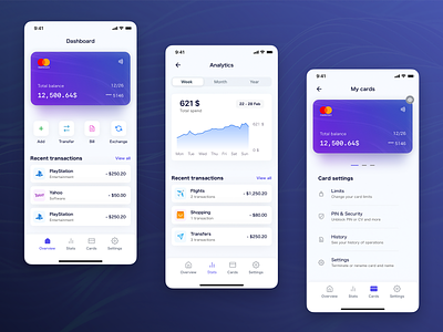 Finacial App - Mobile App bank bank app credit card finance finance app mobile design money ui