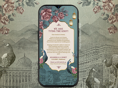 Indian Wedding Invite - Online/Whatsapp concept creative design dribbble freelance graphic design illustration india indian invitation marriage wedding