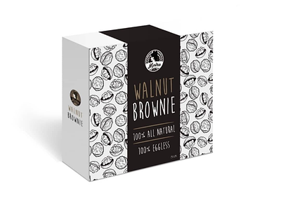 Brownie Box Packaging box chocolate creative doodles dribbble food freelance graphic design india minimal packaging