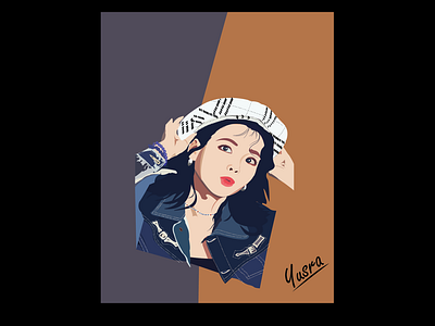 Vector Illustration Of IU inspired from Blueming