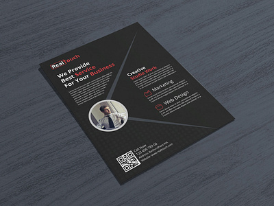 Flyer - Real Touch abstract brochure business corporate creative digital flyer eflyer flyer flyer design graphic leaflet marketing minimalist modern poster print professional promotional psd vector