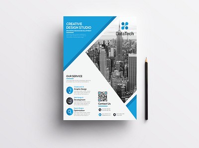 Flyer - Data Tech abstract branding brochure business corporate creative design free psd graphic layout leaflet marketing minimalist modern poster print professional promotional flyer vector