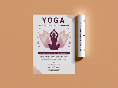 Flyer - Yoga adobe illustrator adobe photoshop branding brochure business corporate creative design flyer holographic holy spirit layout leaflet marketing minimalist modern print professional vector yoga