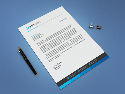 Letterhead - Dream Studio adobe illustrator adobe photoshop branding business corporate creative design graphic letterhead modern print professional vector