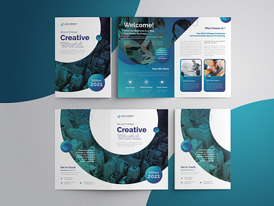 CREATIVE WORLD adobe illustrator adobe photoshop annual report bifold branding brochure business catalog company profile corporate creative graphic design magazine modern print professional