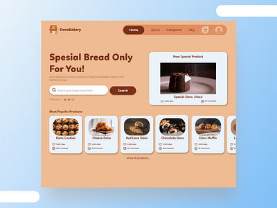 Bakery landing Page design graphic design landing page student ui ui design ux web design