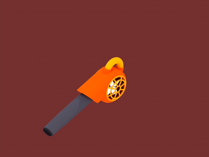 Leaf blower gardening ice rink leaf blower 3d cinema4d animation