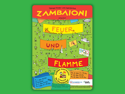 Fire and Flames - Zambaioni Poster