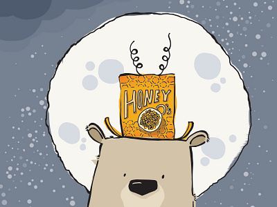 Little Bear Goes to the Moon bear honey little moon space stars