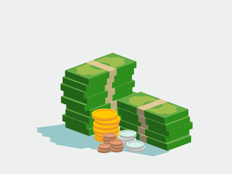 Money Pile after effects animation coins money