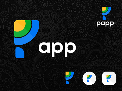 Papp | p latter | p app icon and logo design app concept app design app icon app icon and logo app icon design p icon p latter p latter icon p letter logo p logo p logo design p mark p monogram print