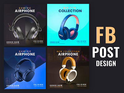 Air phone facebook post and banner design air phone banner banner design facebook facebook banner facebook post design headphone instgram post post design post design facebook poster design social media post