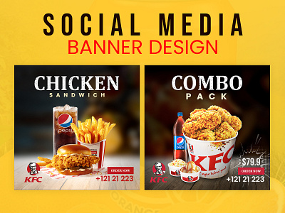 Social Media Banner Design ads creative ads design advertisement banner banner design facebook facebook ads fast food fb post design instagram instagram post design post design social media banner