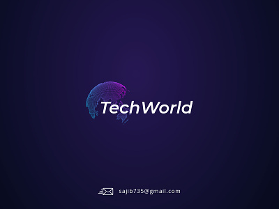 TechWorld | Technology and software modern logo design tech