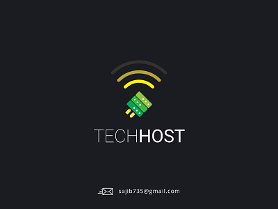 Tech Host | Technology modern logo design best logo 2022 green logo logo designer logo designer 2022 logo idea modern logo tech tech logo tech logo designer technology technology logo unique logo yellow