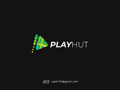 Play hut | Technology modern logo design app icon green lettermark logo logo design logo designer modern logo music player p app icon p lettermark p logo play tech tech logo video yellow