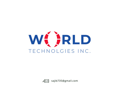 World Technology | Modern Logo design blue logo design logo designer modern logo red tech technology unique logo world world logo