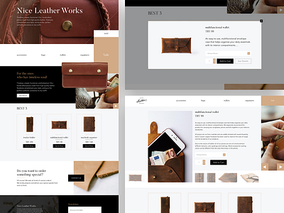 Nice Leather Works - Website Design