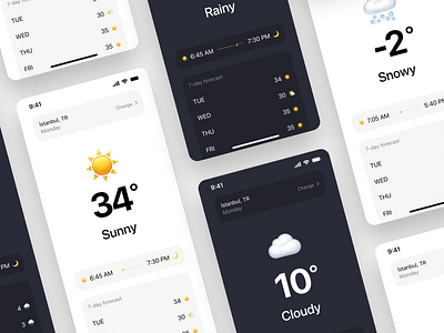 Dribbble Weekly Warm Up - Minimal Weather App