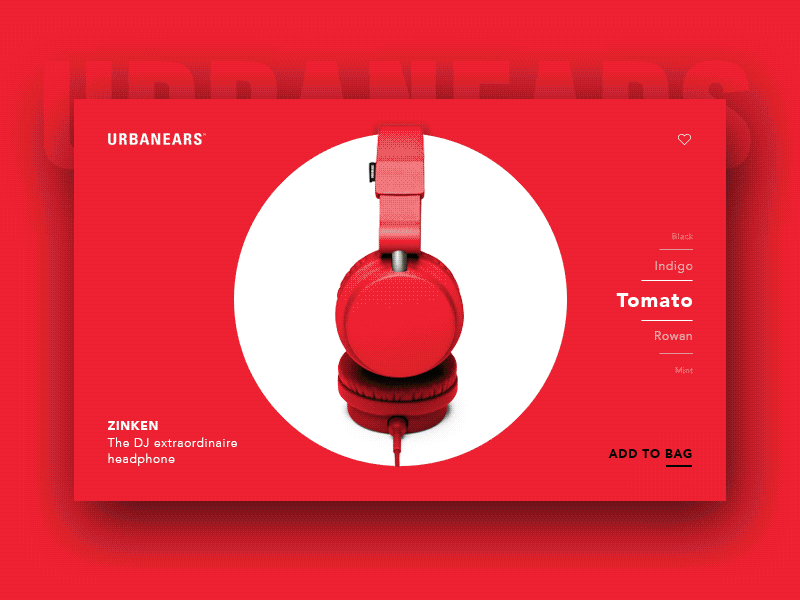 URBANEARS - Zinken Detail Page black card ears headphone mint orange product red ui urban urbanears web