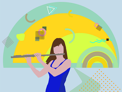 Flute illustration vector