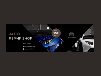 Auto Repair Banner adobe illustrator adobe photoshop advertising branding creative works design logo productdesign typography