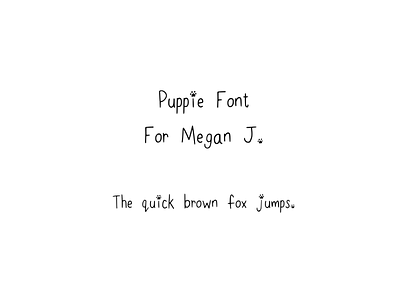 Puppie Font custom font handdrawn type typeface typography