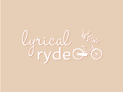 Lyrical Logo bike color custom logo typography vector
