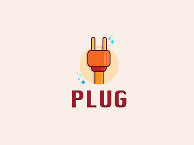 Plug Logo color icon logo vector