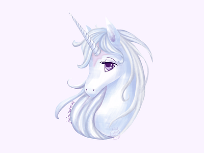 The Last Unicorn digital fanart painting pastels photoshop soft colors the last unicorn unicorn