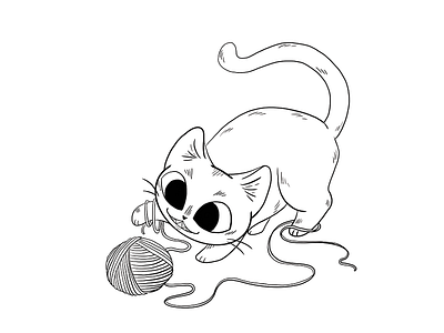 Cat and Yarn