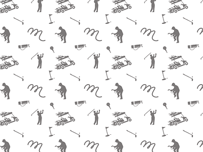 Funny Golf Pattern funny golf illustrator pattern silhouette vector