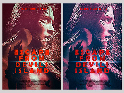 Escape From Devils Island composite ennokarrgraphics movie photoshop poster retro vintage