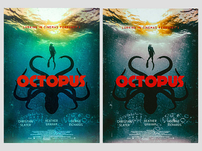 Octopus artwork composite ennokarrgraphics horror movie photoshop poster retro vintage