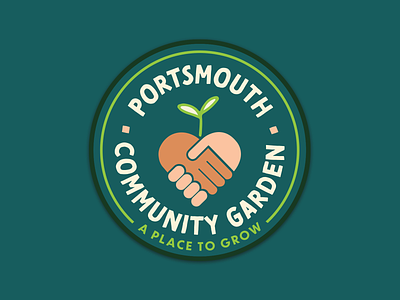 Portsmouth Community Garden Logo branding design garden graphic design illustration logo vector