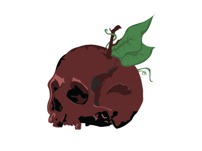 Forced To Connect apple illustration illustrator skull