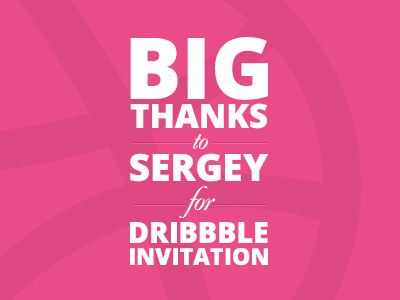 Thanks! debuts dribbble invitation invite pink thanks type typography
