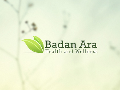 Badan Ara Logo green icon leaf logo logotype natural simple type